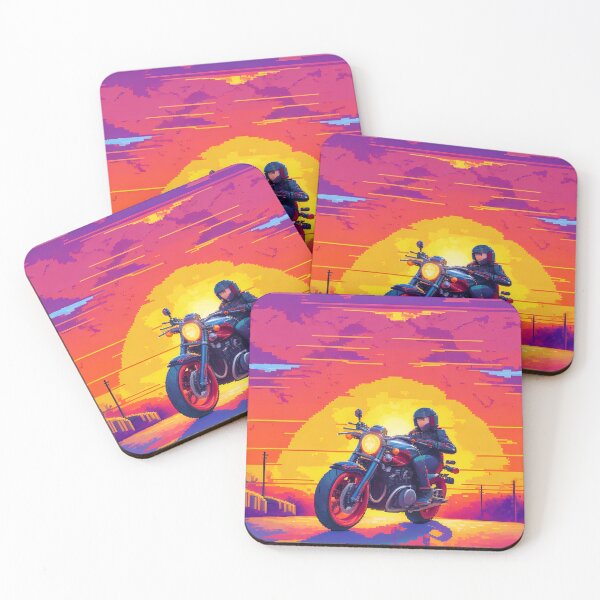 Item preview, Motorcycle Pose in Sun Set Background designed and sold by raviolli000.