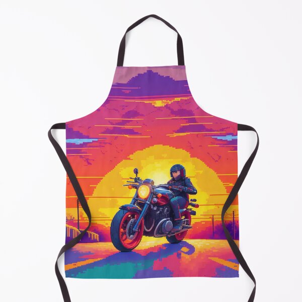 Item preview, Motorcycle Pose in Sun Set Background designed and sold by raviolli000.