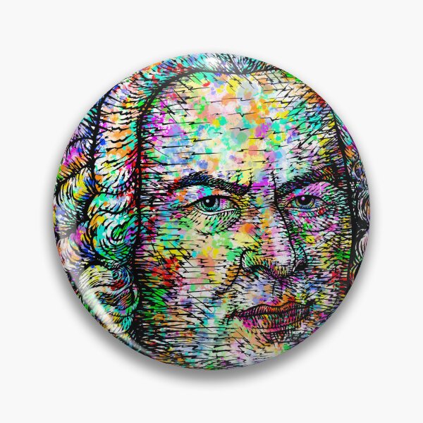 Item preview, JOHANN SEBASTIAN BACH ink and watercolor portrait designed and sold by lautir.