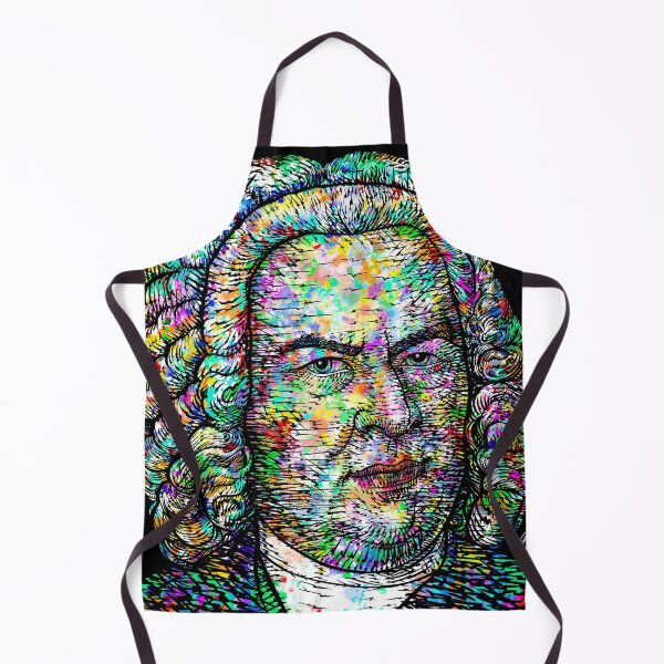 Item preview, JOHANN SEBASTIAN BACH ink and watercolor portrait designed and sold by lautir.