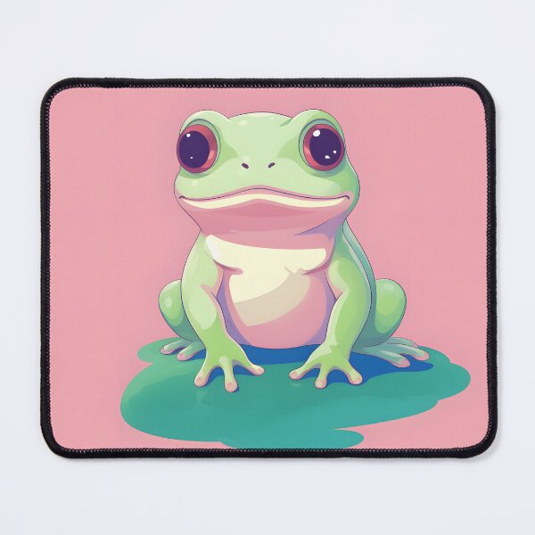 Item preview, Cute Cartoon Frog Pink Background designed and sold by MarginofAir.