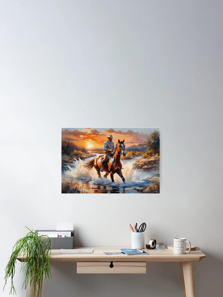 Thumbnail 2 of 3, Poster, Sunset Ride designed and sold by HOMEDESIGNPRINT.
