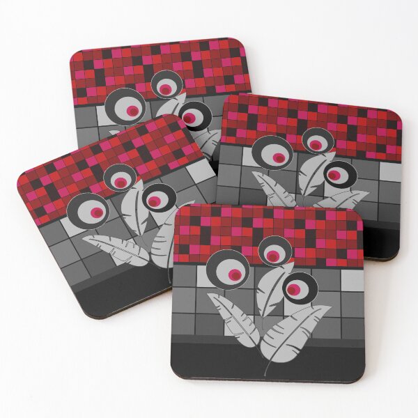 Item preview, Red and black rustic Patchwork plaid applique floral designed and sold by fuzzyfox.