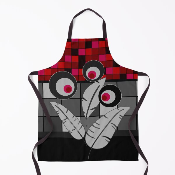 Item preview, Red and black rustic Patchwork plaid applique floral designed and sold by fuzzyfox.