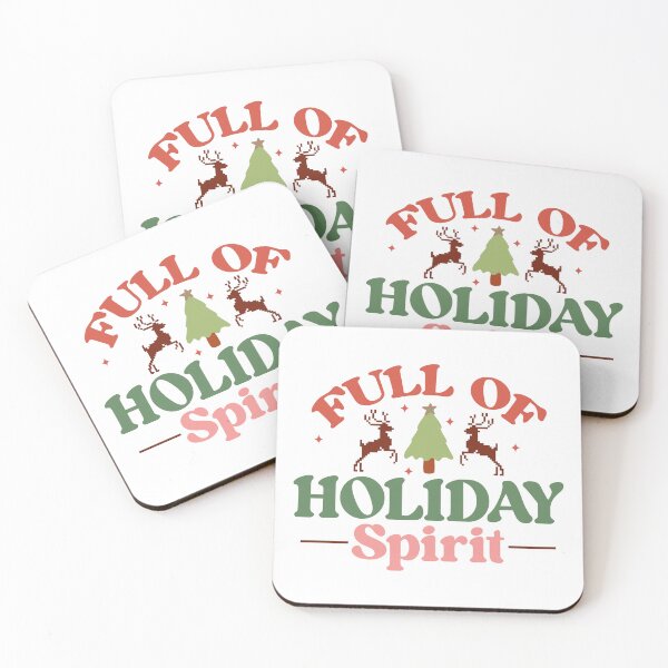 Item preview, Retro Groovy Full Of Holiday Spirit Christmas Typography designed and sold by MGdezigns.