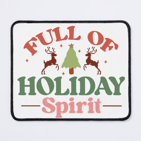 Item preview, Retro Groovy Full Of Holiday Spirit Christmas Typography designed and sold by MGdezigns.