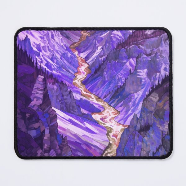 Item preview, Yellowstone National Park Waterstream, Wyoming, U.S.A, Purple, AI Generated Art - A Breathtaking, Rugged American Wilderness designed and sold by studioSharonKay.