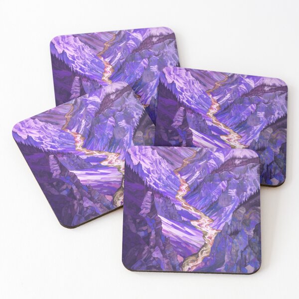 Item preview, Yellowstone National Park Waterstream, Wyoming, U.S.A, Purple, AI Generated Art - A Breathtaking, Rugged American Wilderness designed and sold by studioSharonKay.