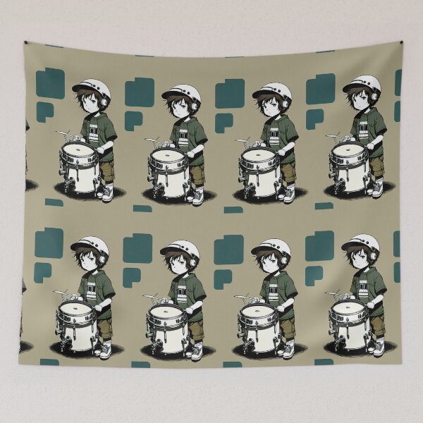 Item preview, Young musician plays drums designed and sold by JustStraight.