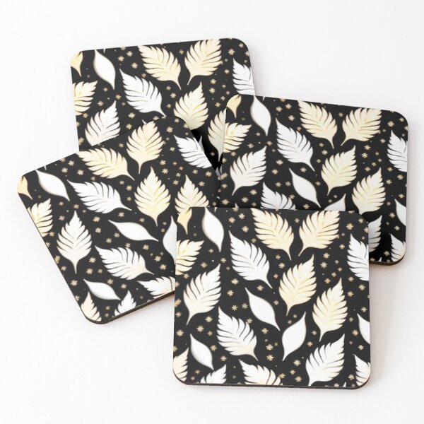 Item preview, Metallic leaf pattern  designed and sold by Roxburylane.