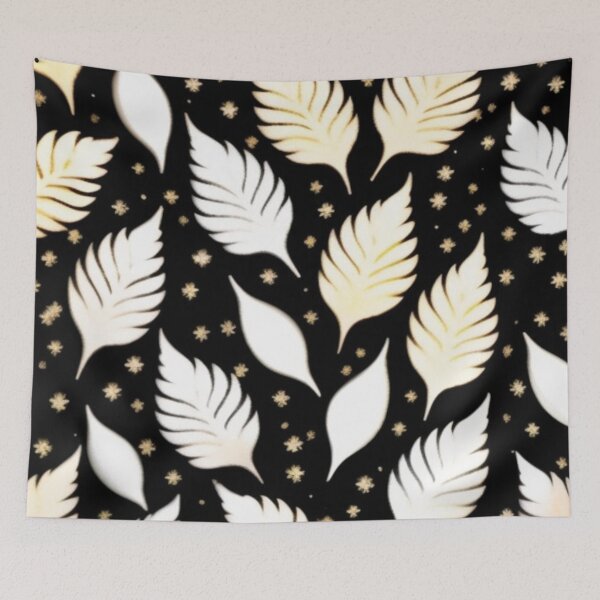Item preview, Metallic leaf pattern  designed and sold by Roxburylane.