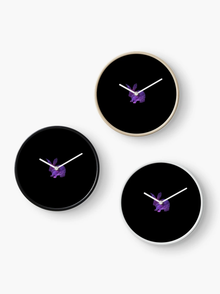 Thumbnail 3 of 4, Clock, Galaxy Rabbit designed and sold by BaconPancakes21.