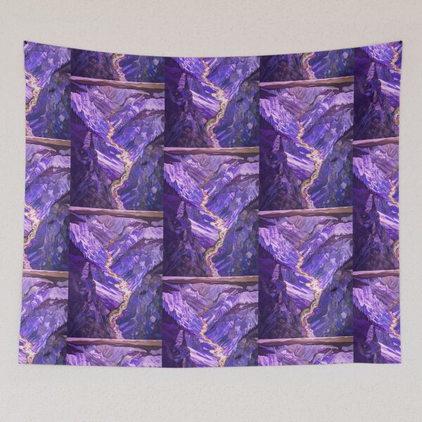 Item preview, Yellowstone National Park Waterstream, Wyoming, U.S.A, Purple, AI Generated Art - A Breathtaking, Rugged American Wilderness designed and sold by studioSharonKay.