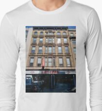 New York, Manhattan, Brooklyn, New York City, architecture, street, building, tree, car, pedestrians, day, night, nightlight, house, condominium,  Long Sleeve T-Shirt