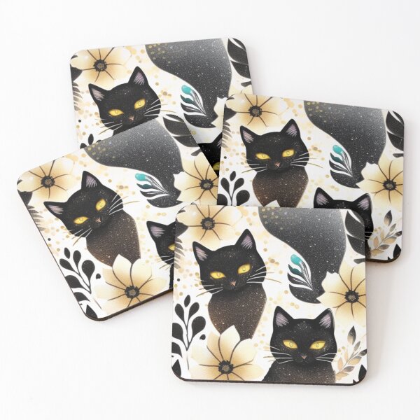 Item preview, Patterned cats floral  designed and sold by Roxburylane.