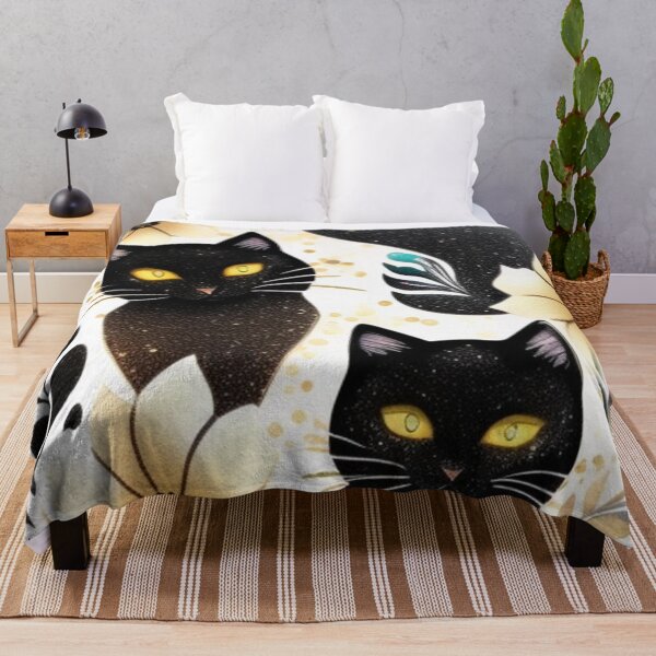 Item preview, Patterned cats floral designed and sold by Roxburylane.