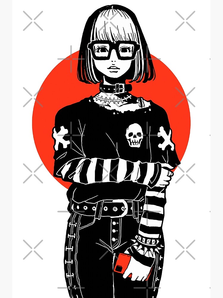 Goth Girl Cute Spooky Hipster Style  Poster for Sale by