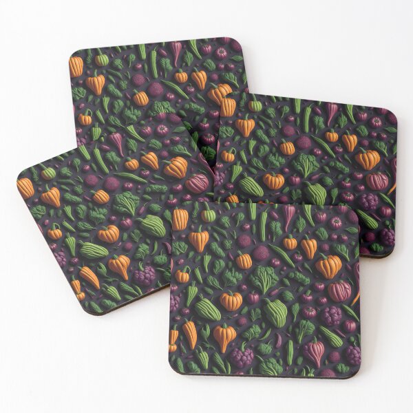 Item preview, Pattern composed of different colored vegetables designed and sold by DamDesign-Art87.