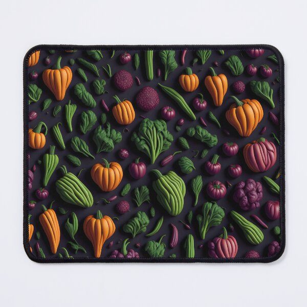 Item preview, Pattern composed of different colored vegetables designed and sold by DamDesign-Art87.
