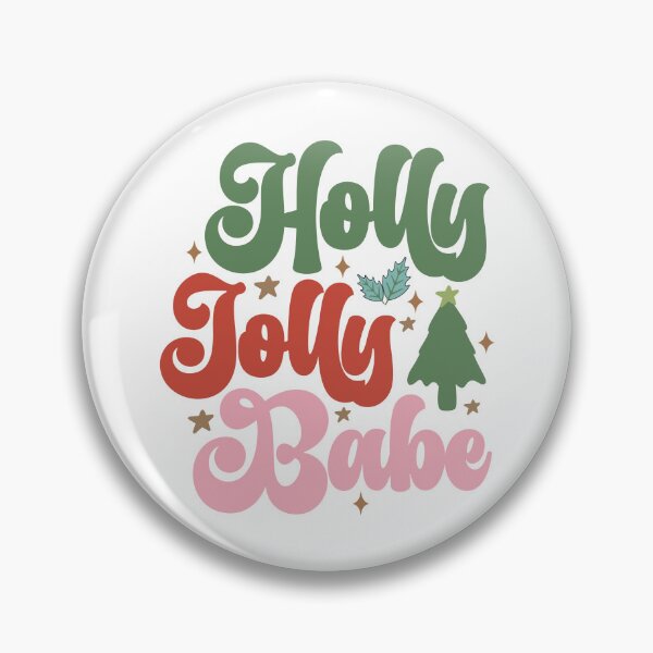 Item preview, Retro Groovy Holly Jolly Babe Christmas Typography designed and sold by MGdezigns.