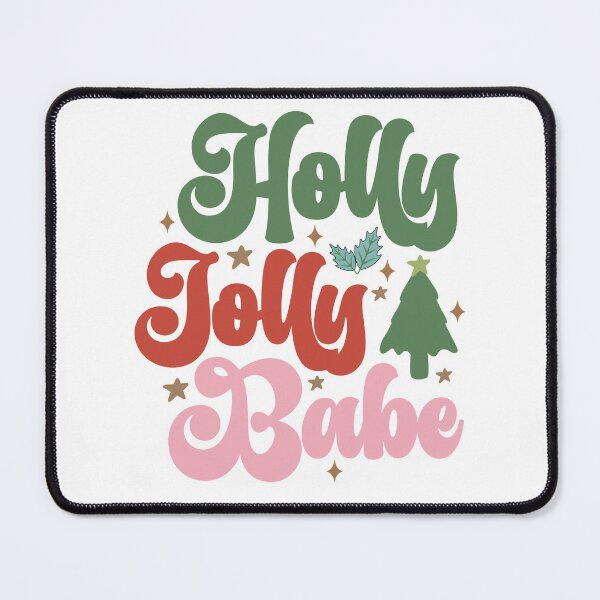 Item preview, Retro Groovy Holly Jolly Babe Christmas Typography designed and sold by MGdezigns.