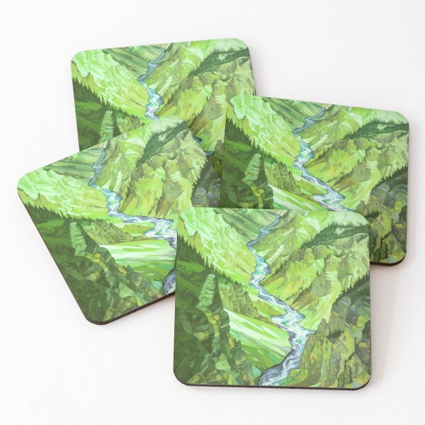 Item preview, Yellowstone National Park Waterstream, Wyoming, U.S.A, Green, AI Generated Art - A Breathtaking, Rugged American Wilderness designed and sold by studioSharonKay.