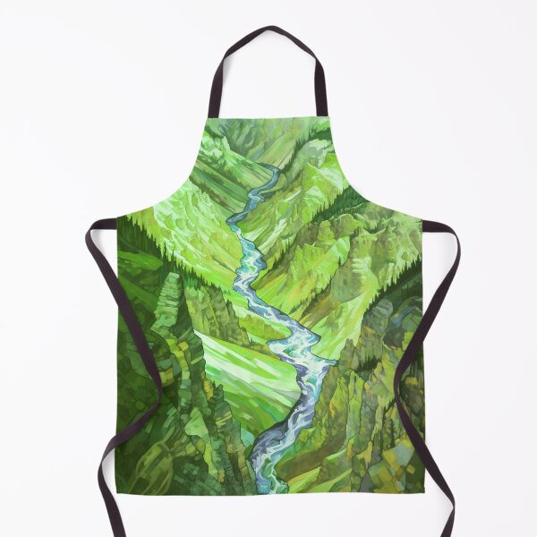 Item preview, Yellowstone National Park Waterstream, Wyoming, U.S.A, Green, AI Generated Art - A Breathtaking, Rugged American Wilderness designed and sold by studioSharonKay.