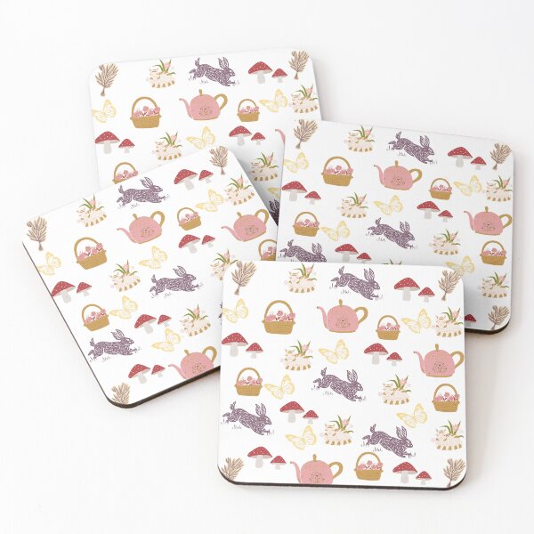 Item preview, Cottage Core, Woodland, Bunny Rabbits, Tea Kettles, Butterflies, Cat Flower Pots, Mushrooms designed and sold by BirdsnStuff.