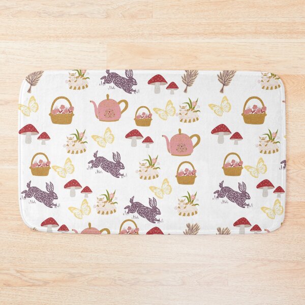 Item preview, Cottage Core, Woodland, Bunny Rabbits, Tea Kettles, Butterflies, Cat Flower Pots, Mushrooms designed and sold by BirdsnStuff.