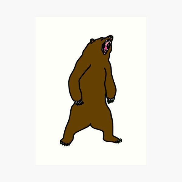 Bear Attack Art Prints | Redbubble