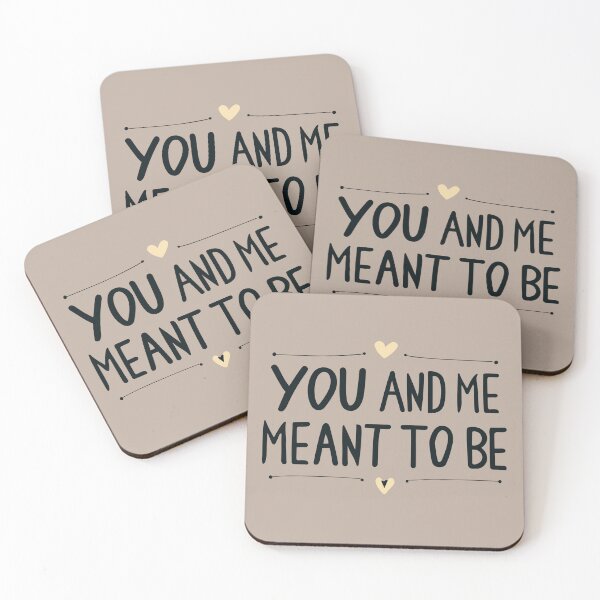 Item preview, You and me, Meant To be Romantic phrase couple gift Valentines day designed and sold by JadesignFang.
