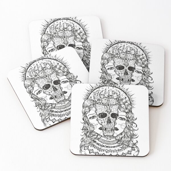 Item preview, Psychedelic face Skull Scene Happy Halloween Classic Spooky  designed and sold by Martolina33.