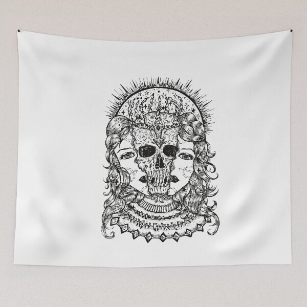 Item preview, Psychedelic face Skull Scene Happy Halloween Classic Spooky  designed and sold by Martolina33.