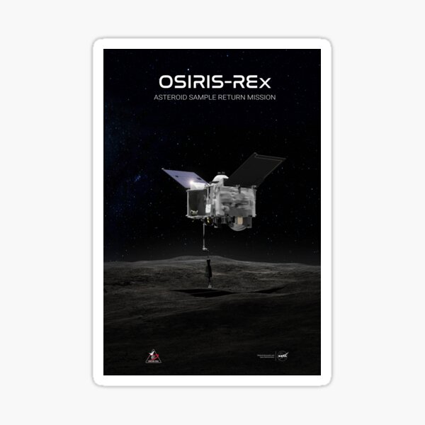 Vista previa del artículo con la obra «Misión del asteroide OSIRIS-REx», diseñado y vendido por arthook.