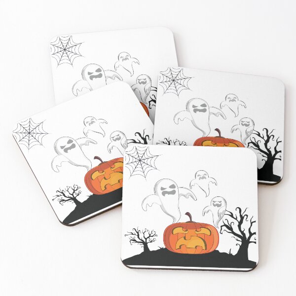 Item preview, Vintage Pompkin Scene Happy Halloween Classic Spooky Ghost designed and sold by Martolina33.