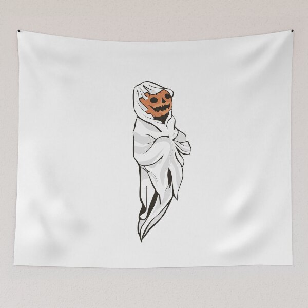 Item preview,  Pompkin Scene Happy Halloween Classic Spooky Ghost Skeleton designed and sold by Martolina33.