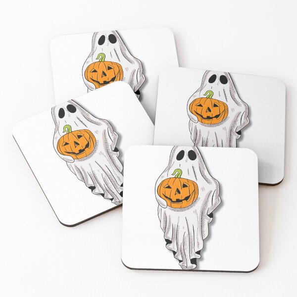Item preview, Pompkin Scene Happy Halloween Classic Spooky Ghost Skeleton designed and sold by Martolina33.