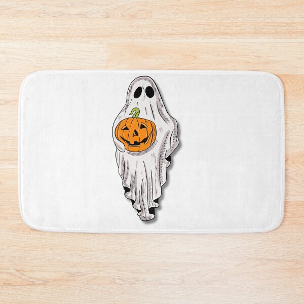 Item preview, Pompkin Scene Happy Halloween Classic Spooky Ghost Skeleton designed and sold by Martolina33.