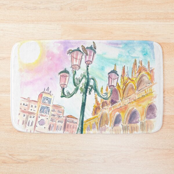Item preview, Piazza San Marco with St Mark Clock Tower Basilica and Venetian Lantern designed and sold by artshop77.