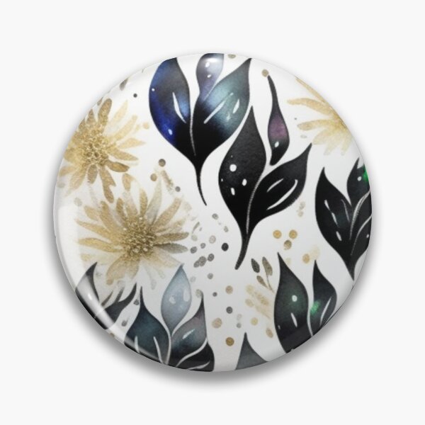 Item preview, Metallic floral pattern  designed and sold by Roxburylane.