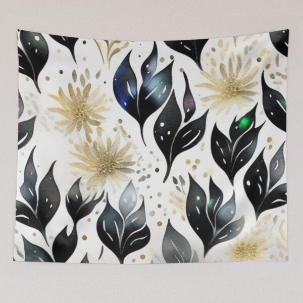 Item preview, Metallic floral pattern  designed and sold by Roxburylane.