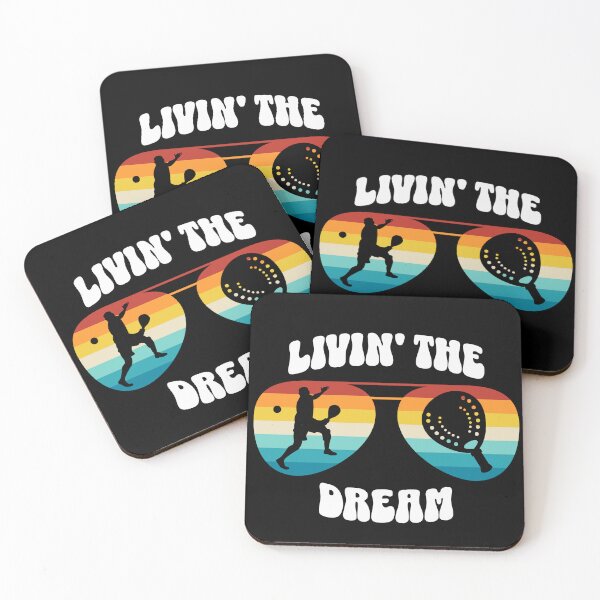 Item preview, Padel Living the Dream Sunset Art, Retro Aviator Sunglasses Padel Design, Padel Team Dreamy Sunset Poster, Inspirational Padel Coach designed and sold by ShoniwDesigns.