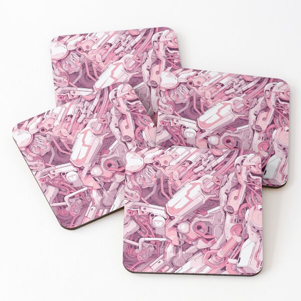 Item preview, Pink Robotic Pattern – Inspired by Evangelion Unit 08  designed and sold by animaesthetic.