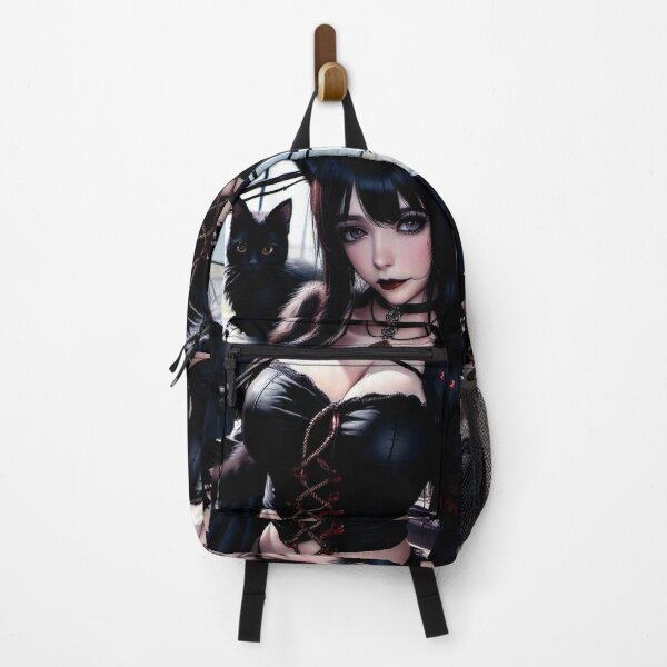 Item preview, Cute Anime Goth Girl With Cat designed and sold by NPC-Trader.