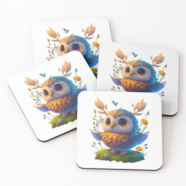 Artikelvorschau, Clipart einer floralen und farbenfrohen süßen Eule. entworfen und verkauft von Vegasstickers.