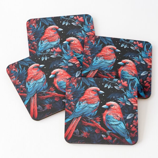 Artikelvorschau, Vogelmuster im Neonstil entworfen und verkauft von Art91design.