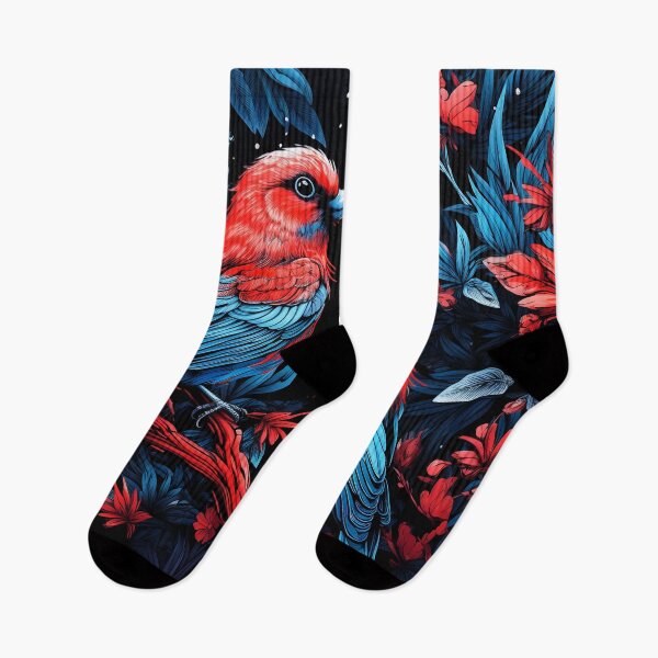 Artikelvorschau, Vogelmuster im Neonstil entworfen und verkauft von Art91design.
