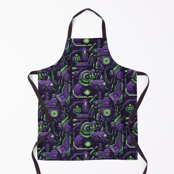 Item preview, Purple and Green Robotic Pattern – Inspired by Evangelion Unit 01  designed and sold by animaesthetic.