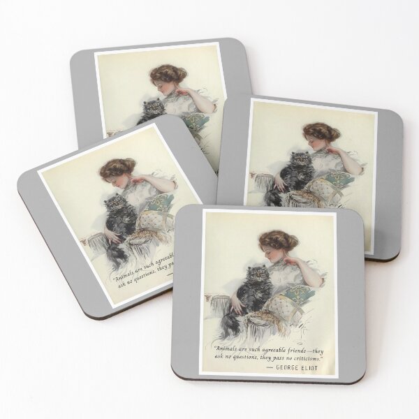 Item preview, George Eliot quote: Animals are such agreeable friends—they ask no questions, they pass no criticisms. designed and sold by artbleed.