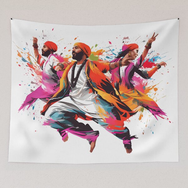 Artikelvorschau, Colourful Bhangra Dancers Art entworfen und verkauft von PioneerX1.